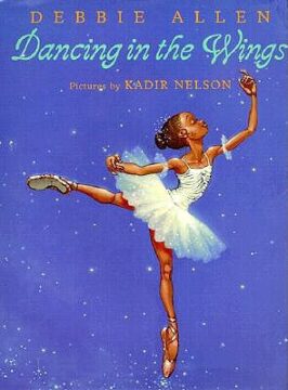 Dancing in the wings book cover.