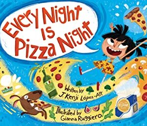 Every night is pizza night book cover.