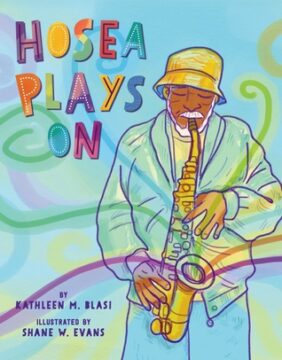 Hosea plays on book cover.