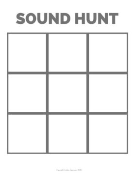 Sound hunt blank grid. 