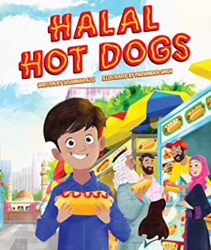 Halal hot dogs book cover.