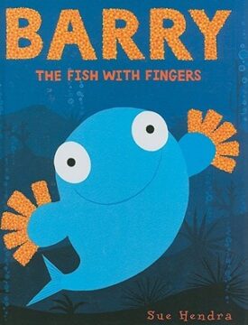 Barry the fish with fingers book cover.