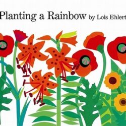 Planting a rainbow book cover.