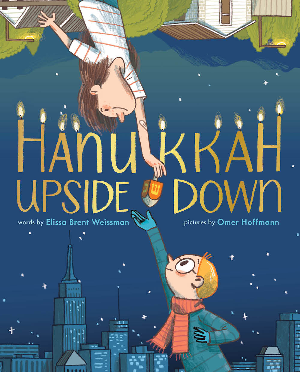 Hanukah upside down book cover.