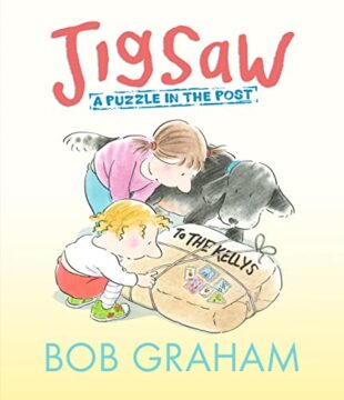 Jigsaw a puzzle in the post book cover.