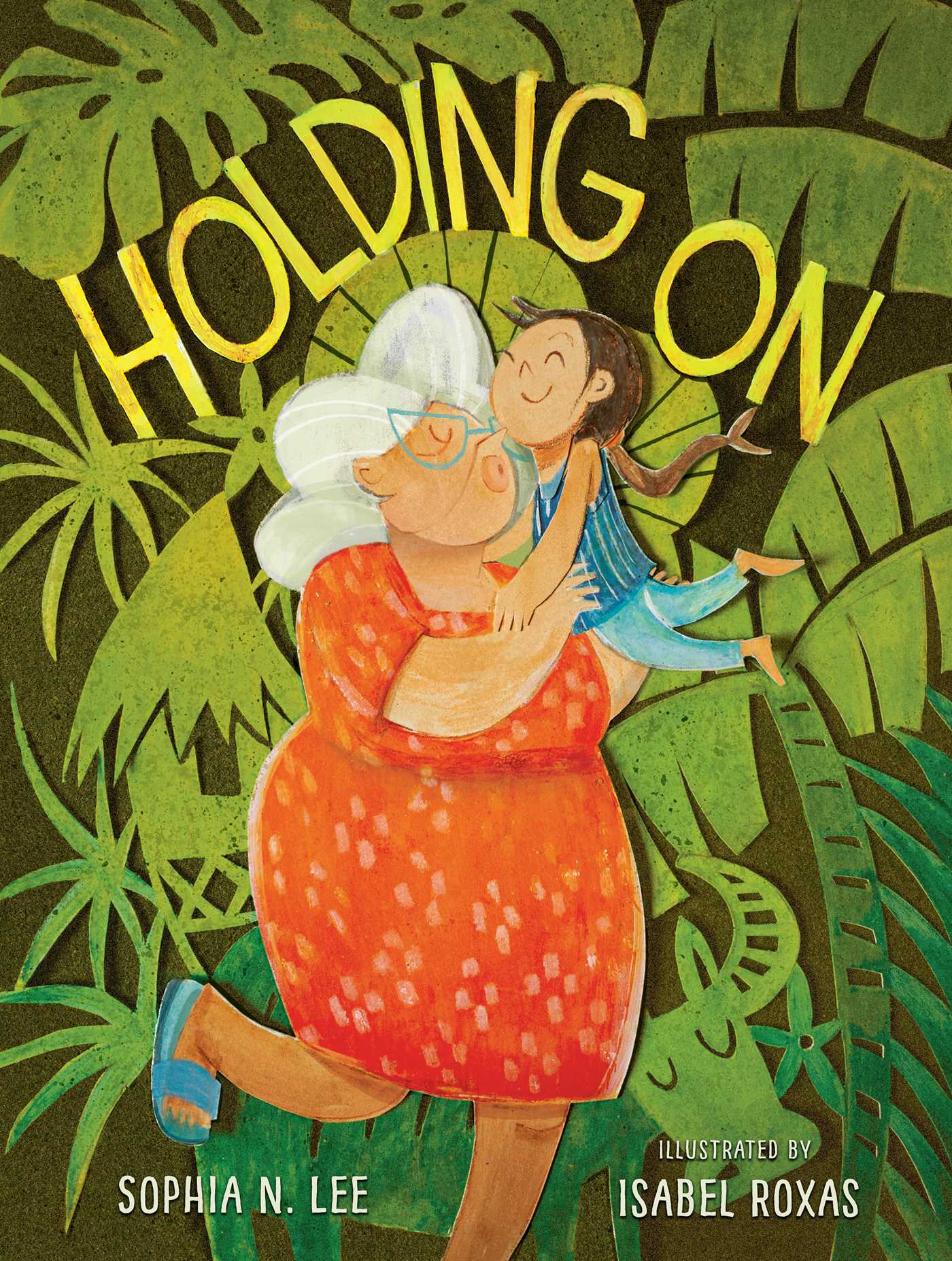 Holding on book cover.