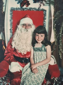 Santa with Santa in a Mall photo approximately 1979, 